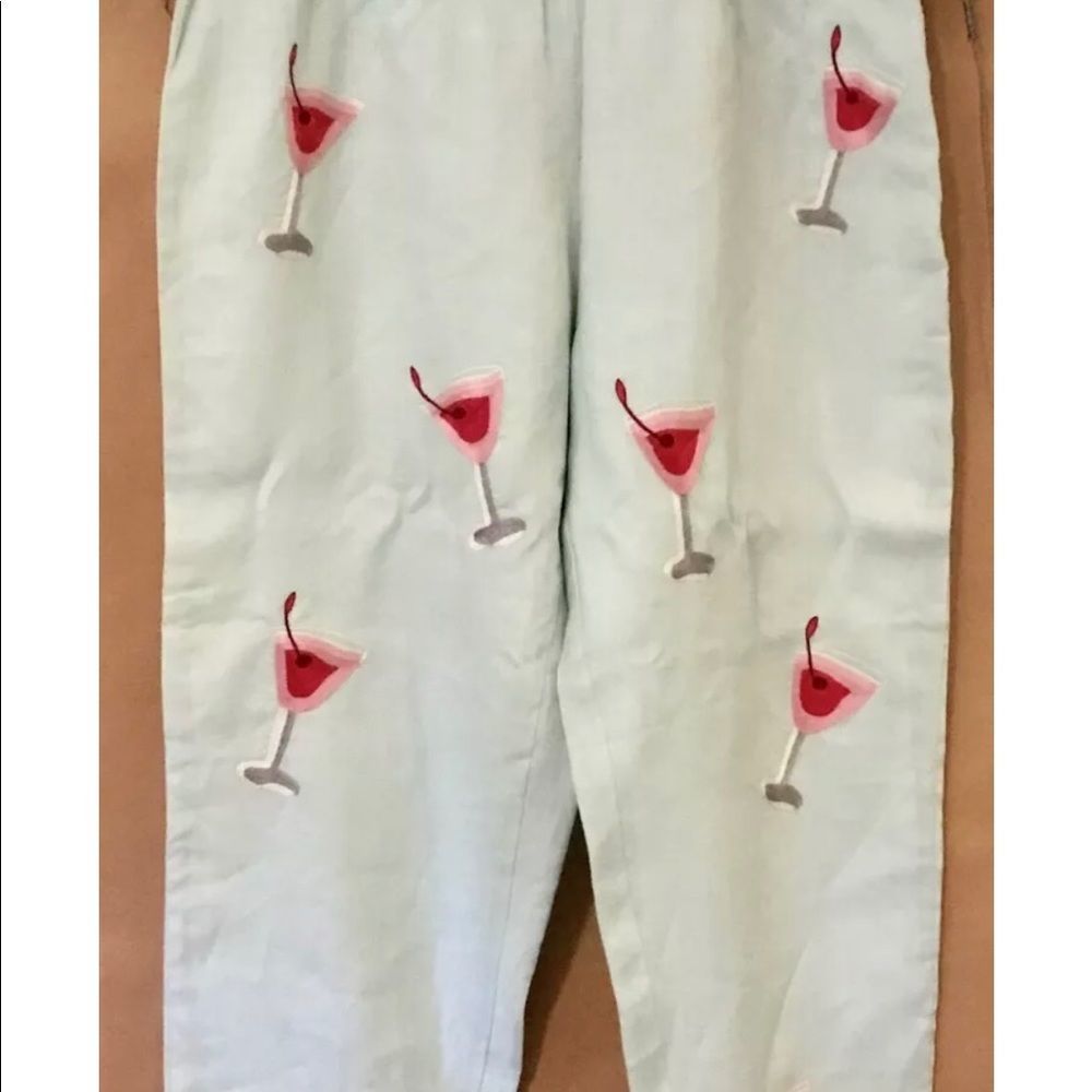 New CJ Laing Light green martini linen pants 10 Summer - Picture 2 of 8